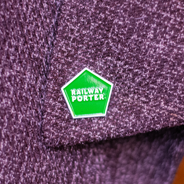 Railway Porter Enamel Pin Badge