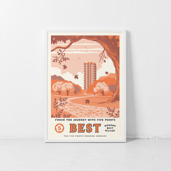 A3/A4 Five Points Best Seasonal Illustration Print