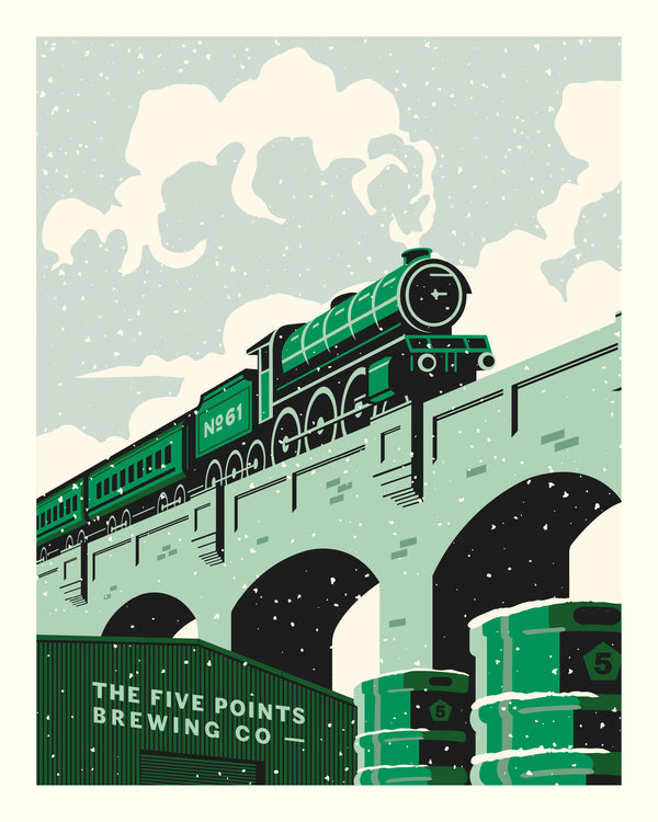 Five Points Railway Porter Seasonal Illustration Tee